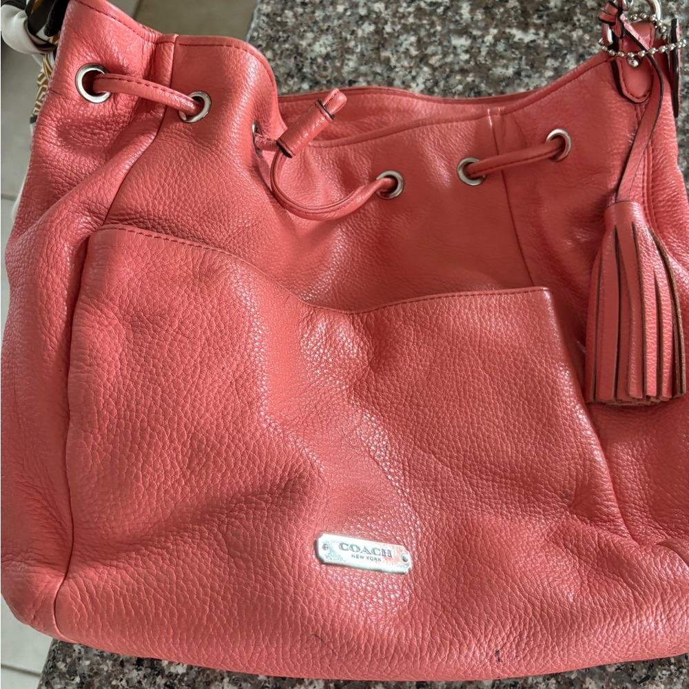 Coach Coral Leather Hobo Bag